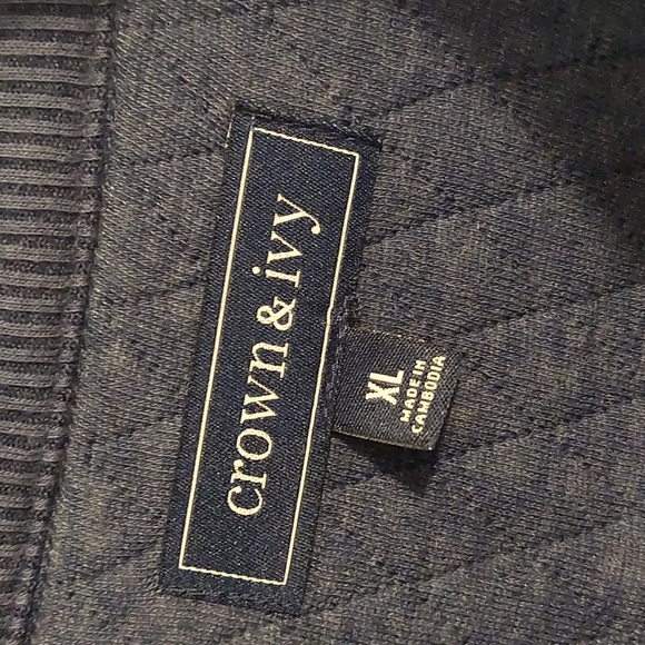 Men's XL Crown & Ivy Navy Sweater - Picture 2 of 4